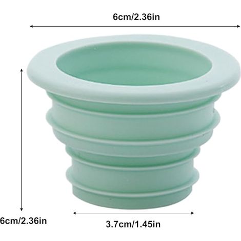 6pcs bouchon d'étanchéité, tuyau d'égout PP washing machine Floor drain bouchon d'étanchéité (vert)