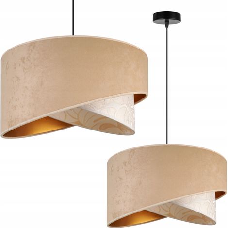 Suspension de plafond avec abat-jour incliné en forme de feuille, 45 cm (1/5)