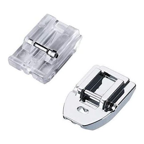 Set of 2 Invisible Zipper Presser Feet for Brother, Singer, Juki, Lidl Sewing Machines (Snap-On) Universal (1/3)