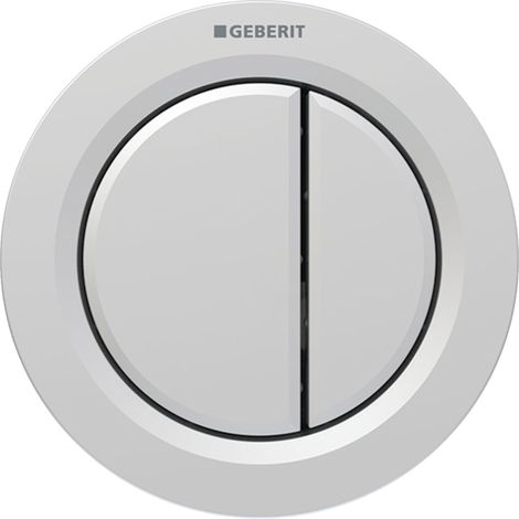 Geberit Type 01 Pneumatic Dual Flush Plate Button for Concealed Cistern - Matt Chrome (1/2)