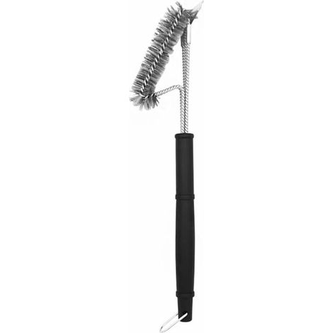 Brosse à Barbecue 2-en-1, Brosse de Nettoyage pour Barbecue en Inox, Avec Grattoir et Tête Métallique, Pour Grilles Gaz, Charbon et Électrique, Accessoire Indispensable pour Nettoyer les Grille (1/5)