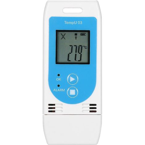 Enregistreur de température et d'humidité USB, enregistreur de données de température, affichage numérique, réutilisable, enregistrement PDF/CSV (1/5)