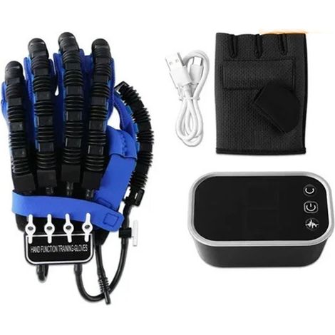 Ortviai Gant Robotisé de Rééducation pour Main Gauche – 9 Niveaux de Puissance, Écran LCD Tactile, Technologie Miroir