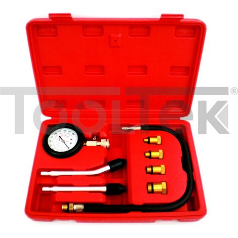 KIT TESTER DI COMPRESSIONE CILINDRI AUTO CONTROLLO MOTORI BENZINA (1/3)