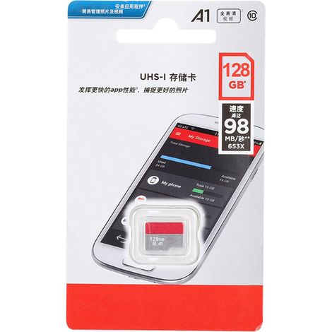 Carte Micro SDHC C10 A1 Haute Vitesse 98 Mo/s pour Stockage Mémoire (1/5)