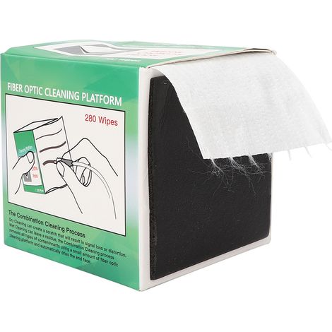 280 einlagige Fasertücher mit transparenten Bruchstellen, verpackt in einer einzigen Schachtel, zur Reinigung verschiedener Steckverbinder. (1/5)