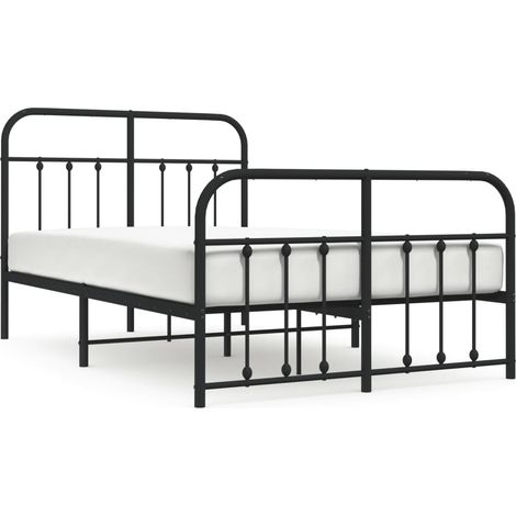 Maison Exclusive - Cadre de lit métal sans matelas avec pied de lit noir 120x190cm (1/5)