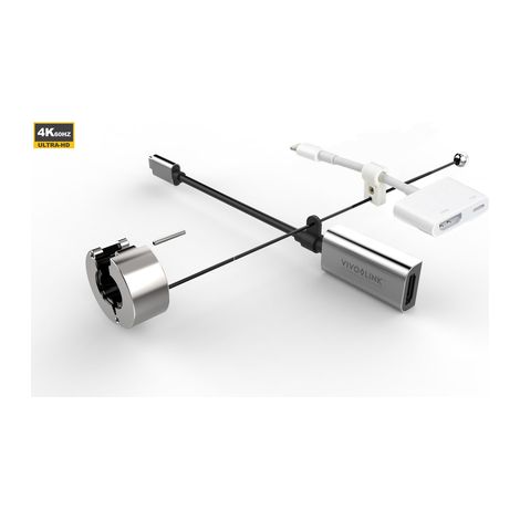 Adaptateur câble HDMI Vivolink PROADRING10S Argent (1/2)