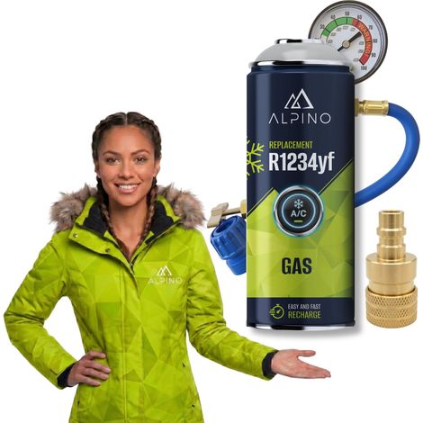 ALPINO R1234yf Klimaanlagen-Nachfüllset, R1234yf Adapter (1/5)