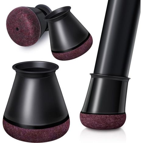 24pcs Protection Foot of Chair, Tips of Feet of Chair, protector of Floor in Silicone, Pads in Felt for chairs, Reduire The Noise prevent The Scratches Resistant to the wear (20.1-30mm) (1/5)