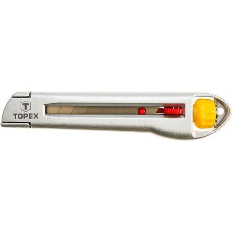 Taglierino con lama scorrevole spezzabile topex, 18 mm, corpo in metallo, gto 17b103 (1/3)