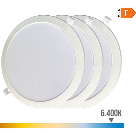 Downlight LED EDM 31567 18 W Ø 22 x 3,2 cm 3 Stück (6400 K) - Marke: EDM Produkt - EAN: 8425998315677 (1/4)