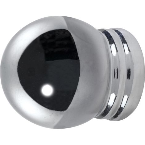 2 pomoli boccia cromo terminale per tubo tende diametro 20 mm