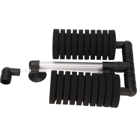 Filtre à eau double bio-éponge pour aquarium, haute efficacité, détachable, avec 2 ventouses pour aquarium. (1/5)