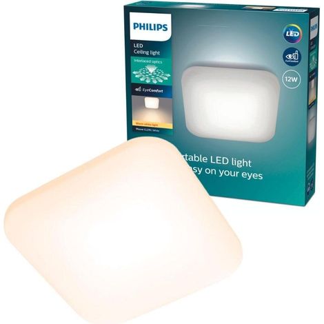 Philips - LED-Leuchte 26x26 cm, 2700 K, 12 W, weiß 929003313201 (1/5)