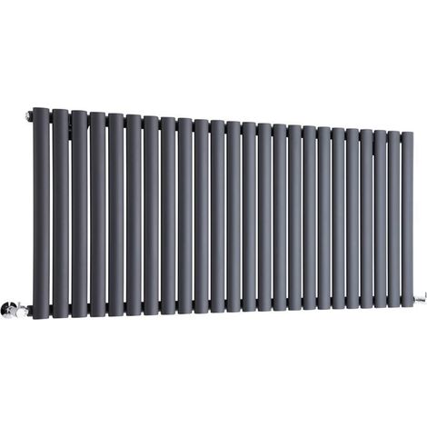 Single Oval Panel Radiators 600mm High 1460mm Wide – Anthracite