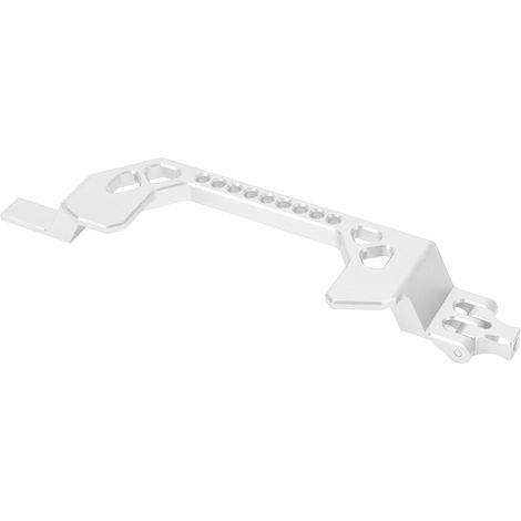 Support de batterie en alliage d'aluminium haute résistance pour voitures RC 1/10, finition argentée. (1/5)