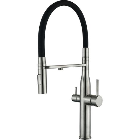 Grifo de cocina WEZER LUX4-01 con conexión a un filtro de agua - 2 tipos de chorro (1/4)