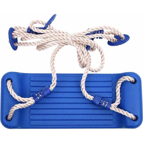 Siège de balançoire avec échelle de corde bleu 37x15 cm PE