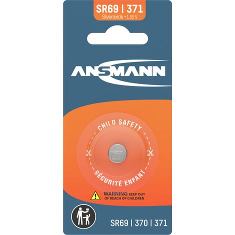 Ansmann Knopfzelle 370 1.55 V 1 St. 24 mAh Silberoxid Silberoxid Knopfzelle SR69 / SR920 / 370 / 371 (1/5)