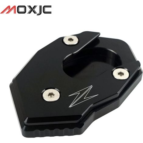 (Noir) Extension de support d'agrandisseur de béquille de plaque de protection de pied latéral compatible pour KAWASAKI Z1000 Z1000SX Z100R Z900 Z900RS Z800 Z650 ZX10R ZX6R maxpower (1/3)