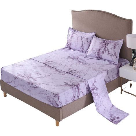 Matelas à motif pierre, draps en tissu 10-38 cm, ensemble de quatre pour étudiants, taille Queen 1 (1/5)
