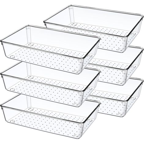 6 Badezimmer-Organizer, Kunststoff, Küchenschubladen, Kommode, Make-up, Büro