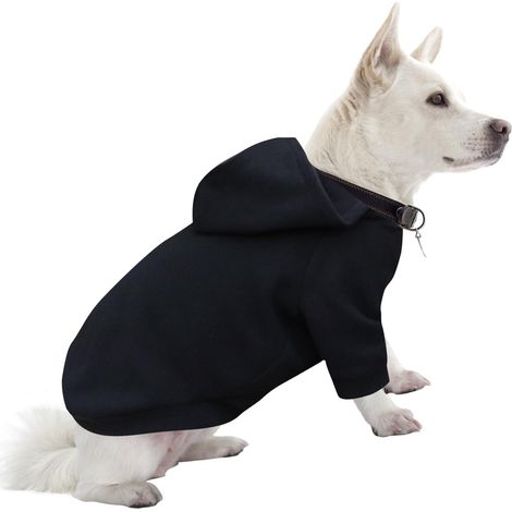 Sweat à Capuche pour Chien Pull Molletonné Chaud Manteau d'hiver pour Animaux de Compagnie Vêtement Confortable pour Chiens de Petite et Moyenne Taille (1/5)