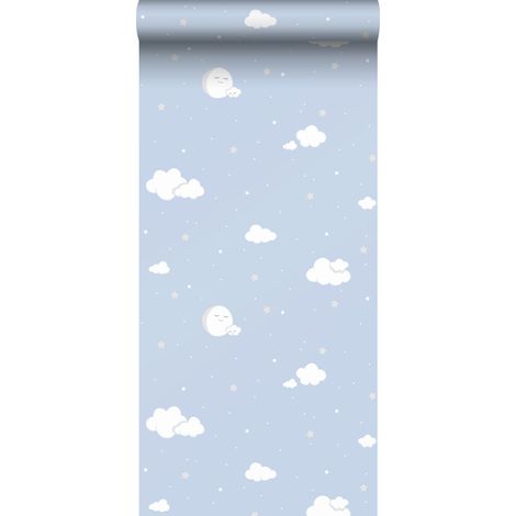 papier peint petits nuages bleu et blanc - Sanders & Sanders (1/5)