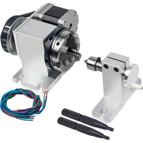 Kit d'axe rotatif CNC, compatibilité 3 mors et 4 mors, usinage de précision, 3 mâchoires K11-65 (1/2)