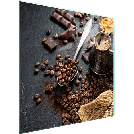 Protezione in vetro per piano cottura 50x52 Caffè (1/5)
