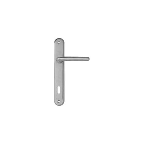 MANIGLIA VEGA CON PLACCA IN ZAMA FINITURA OTTONE CROMO SATINATO- - mm.90 foro normale - 2 paio COTTALI