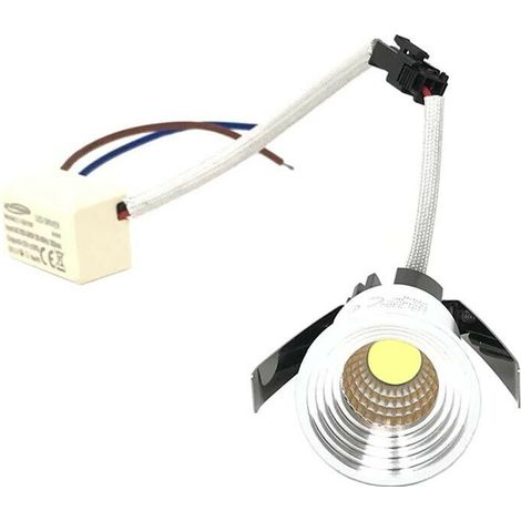 Faretto Led Cob Da Incasso 3 W Mini Punto Luce Bianca 6500k Bordo Bianco P29 (1/4)