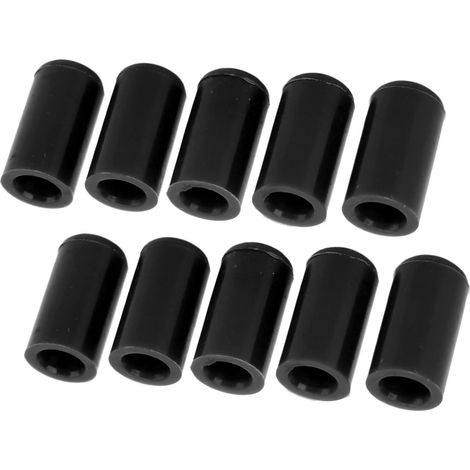 Bouchon d'extrémité de tuyau d'aspiration automobile 10mm, silicone noir, résistant à l'ozone et à l'eau, flexible, lot de 10 pièces (1/5)