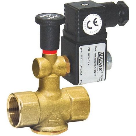 Manuelles Gasmagnetventil, normal öffnend, einfache Rückstellung 3/4" 500mb 230v