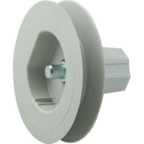 POLEA PERSIANA 120x42MM CON ESPIGA CINTA 18MM