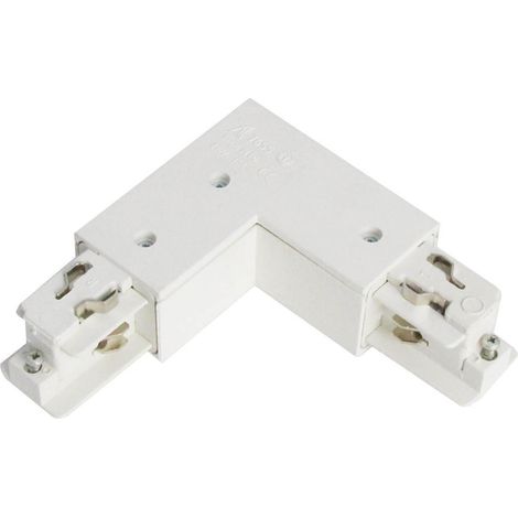 Connecteur triphasé d'angle Terre 90D - Blanc