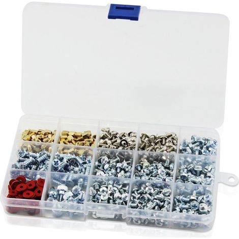 Kit de 620 vis à tête plate Philips, acier carbone antirouille, pour réparation PC, disque dur, carte mère (1/5)