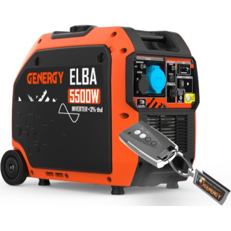 Groupe électrogène ELBA RC 5500W Inverter monophasé 230V – Démarrage électrique et à distance – Autonomie jusqu'à 16.8H – Niveau sonore 70dB – Genergy (1/5)