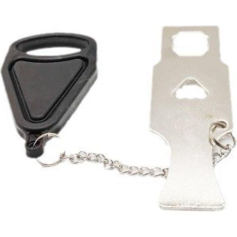 Serrure de porte portable, ajout d'un verrou supplémentaire pour plus de sécurité et de confidentialité, solide et robuste Lock -noir (1/5)
