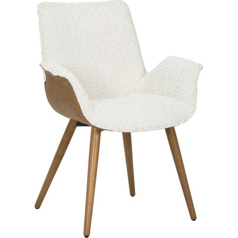 Sedia imbottita  con gambe in legno di faggio 67x64x87 beige / marrone ELLA 200