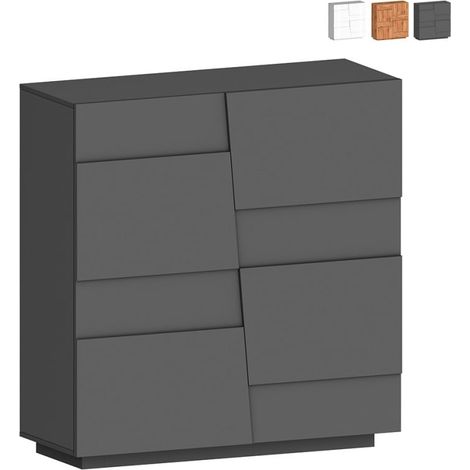 Moderne Anrichte 2-türig Mehrzweck Flurschrank 120x44,6x126cm Seeley - Anthrazit