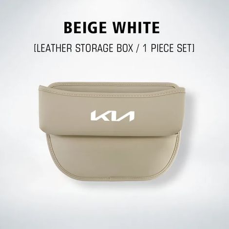 (Beige C) Boîte de rangement étanche pour l'espace entre les sièges auto, compatible avec KIA Ceed, Sportage, Rio, K5, Optima, Cerato, Proceed, Venga, Sedona et Stonic. (1/5)