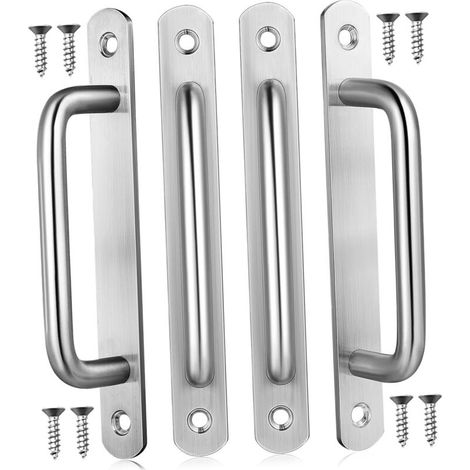 Set di 4 maniglie moderne in alluminio per ante scorrevoli di armadi, facili da installare, stabili e adatte a diversi usi domestici (1/5)