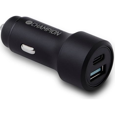 Cargador de coche 43W 2 puertos QC/PD Negro (1/4)