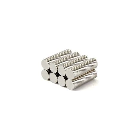 50 massive Neodym-Magnetstücke N42 8 x 1 mm runde Scheiben Supermagnete (1/5)