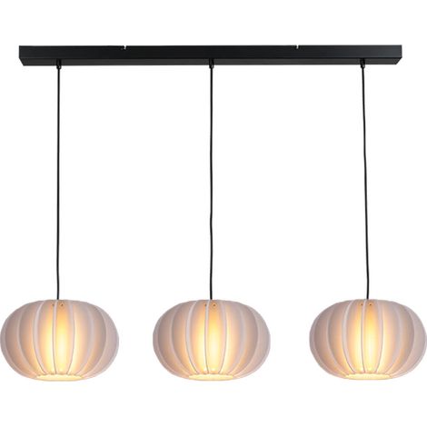 Lampe suspendue 3 lumières Arena avec des casquettes blanches - 2721-05-100-3-30