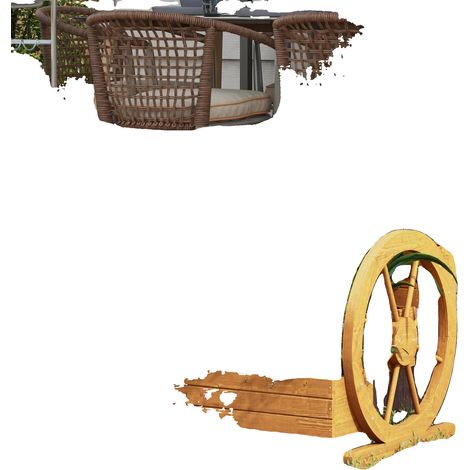 Huerto elevado, madera de abeto natural, 62 cm x 61 cm x 57 cm, capacidad de carga de 25 kg por nivel, 3 niveles, orificios de drenaje (1/5)