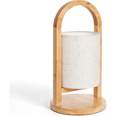LED-Tischlampe 1W Tragbar aus Holz mit wiederaufladbarem USB-Akku Fragosa Natürlich (1/5)