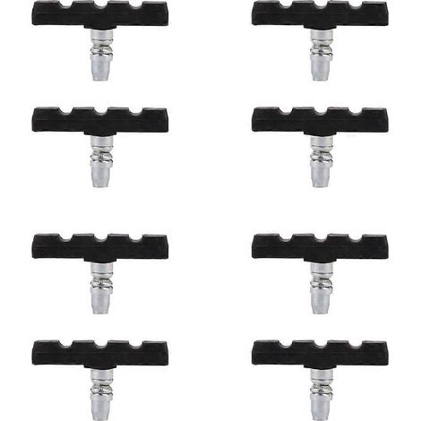 Jeu de 8 plaquettes de frein pour vélo de route et VTT, patins de frein V-Brake (noir)-7.5x4 cm-Black (1/4)